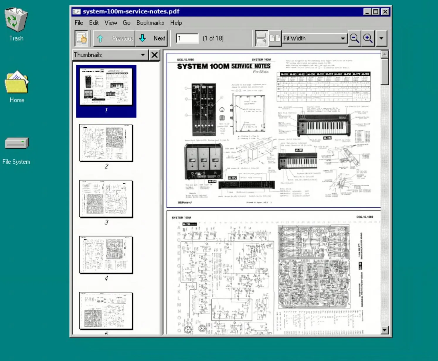PDF Viewer in W95 style